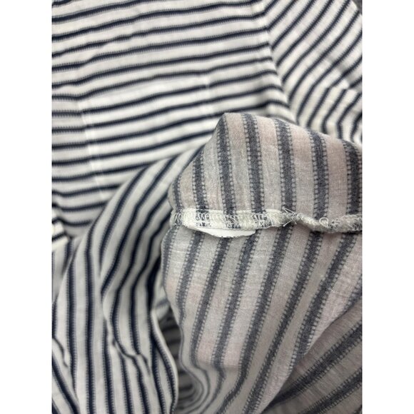 Carve Designs Shirt Womens Medium Navy Stripe Long Sleeve Henley Top Casual - Picture 6 of 7
